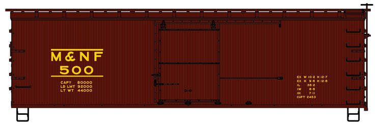 Accurail 1409 Ho 36'Ds Wood Boxcar Morehead&North Fork