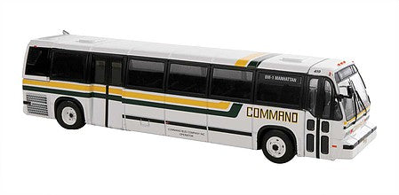 Iconic Replicas 870316 HO Scale 1987-1994 TMC RTS Transit Bus - Assembled -- Command (white, yellow, black)