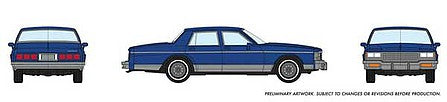 Rapido Trains 800003 HO Scale 1980-1985 Chevrolet Caprice Sedan - Assembled -- Dark Blue