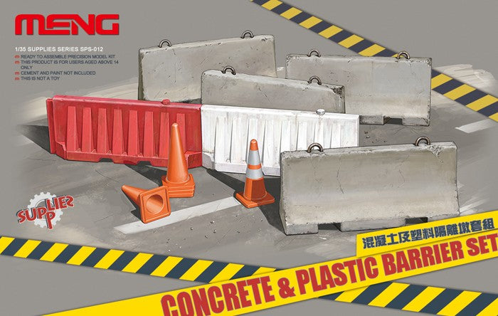 Meng Models SPS12 1/35 Concrete & Plastic Barrier Set