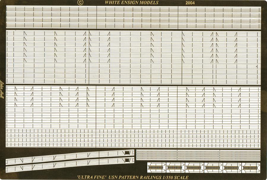 White Ensign Models 3562 1/350 Modern USN Ultra Fine Pattern Railings (D)