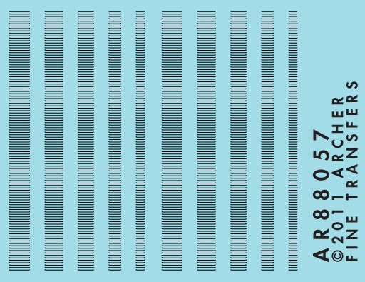 Archer Fine Transfers 88057 Surface Details: N Louver Mix (2.5 linear inches 5 diff 64mm each)