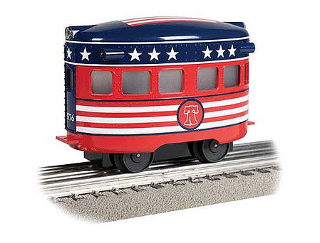 Bachmann 23701 O Scale Eggliner - 3-Rail - Conventional AC -- Independence Day (red, white, blue)