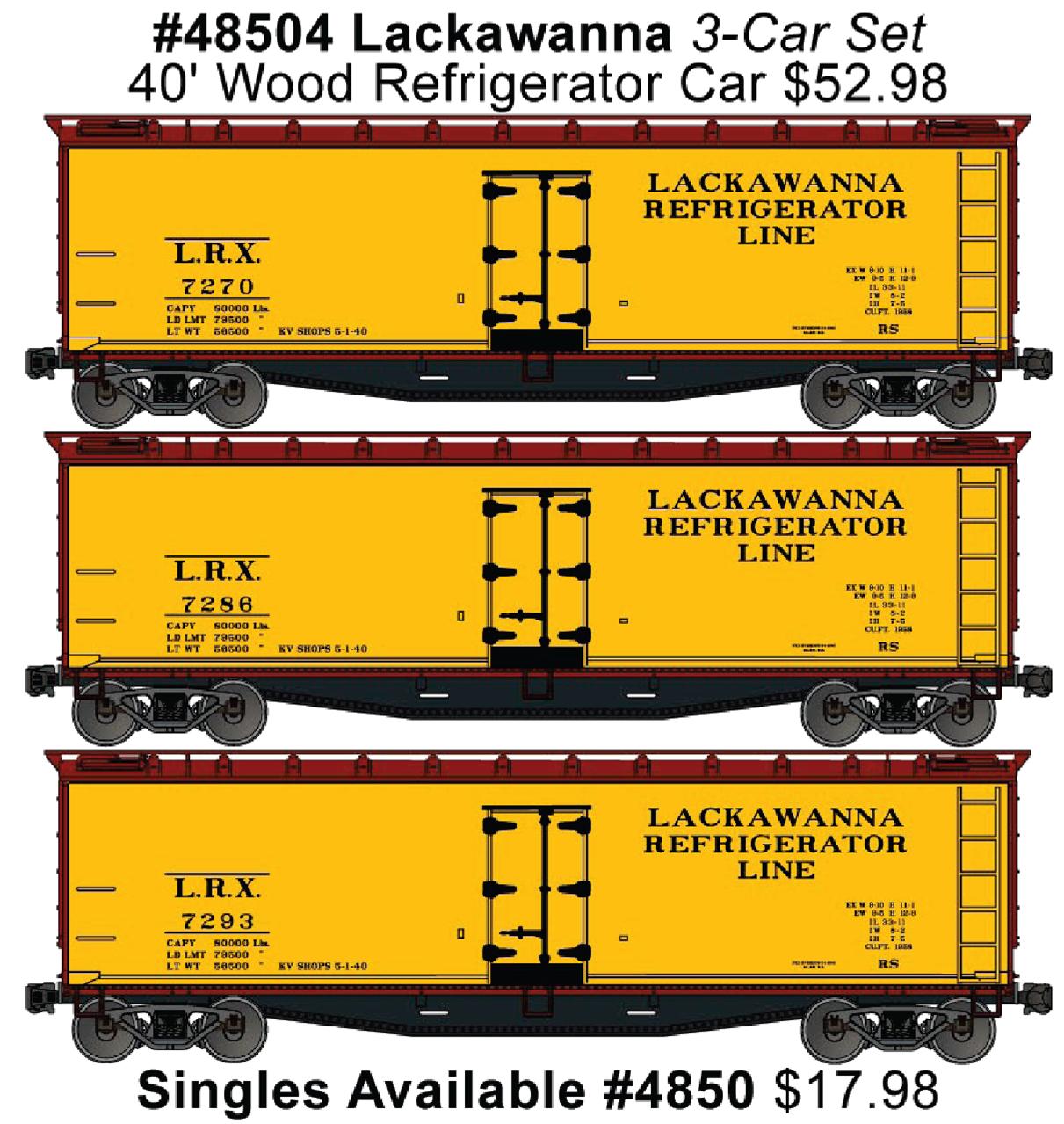 Accurail 4850 Ho 40'Wood Reefer Lack