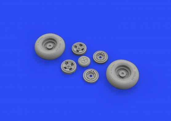 Eduard 632106 1/32 Aircraft- Spitfire Mk IX Wheels 4-Spoke for RVL (Resin)(D)