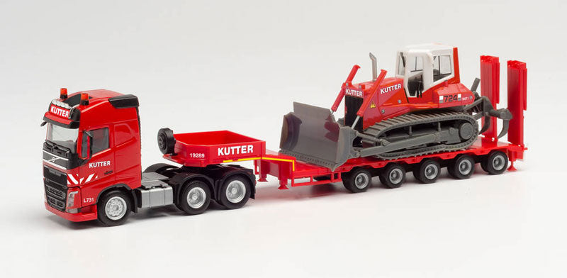 Herpa 312981 1/87 Scale Volvo Fh Gl 6X4 Low-Loader Semi Trailer