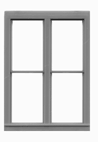 Tichy Trains 8095 HO 2-Unit 1/1 Dbl Hung Window w/Glazing & Shades 65"w x 92"h (6) (D)
