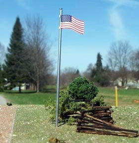 Osborn Models 1094 Ho U.S. Flag + Pole 3Pk