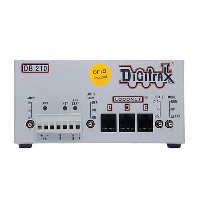 Digitrax DB210OPTO All Scale DB210-OPTO Single 3/5/8 Amp AutoReversing DCC Booster -- Opto-Isolated Version for Layouts w/Common-Rail Wiring