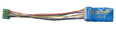 Digitrax DH126P HO Scale Series 6 Economy Control Decoder -- 8-Pin Plug Long Harness