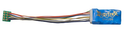 Digitrax DH166P HO Scale Series 6 Premium Control Decoder -- 8-Pin Plug Long Harness