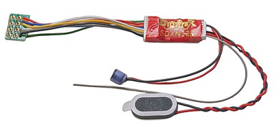 Digitrax SDXN136PS N Scale SDXN136PS Series 6 16-Bit Sound & Control Decoder w/Speaker -- 3 Functions, 8-Pin Plug - 1 x .41 x .19" 25.4 x 104 x 48.3mm