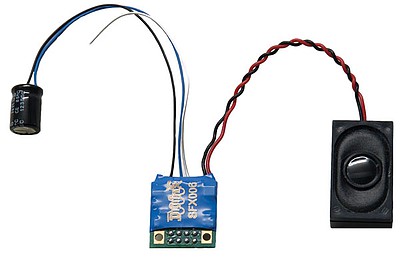 Digitrax SFX006 All Scale SFX006 Plug N' Play Sound-Only Decoder - SoundFX(TM) Soundbug(TM) -- With 5/8 x 1 x 3/8"  16 x 25 x 9mm Box Speaker & 330uF Capacitor