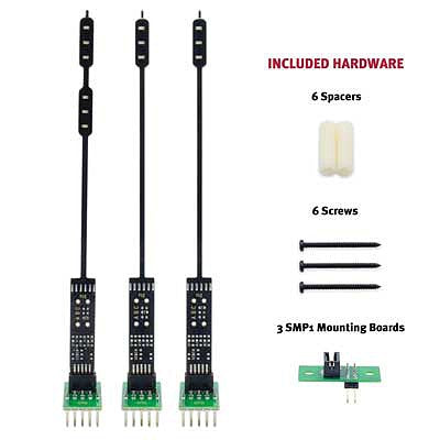 Digitrax SHABC HO Scale SHABC Turnout Signaling Kit -- Includes 1 Dual-Head and 2 Single-Head Signals, 3 SMP1 Mounting Brackets