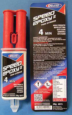 Deluxe Materials AD73 All Scale Speed Epoxy II - 4-Minute Set Time -- 15/16oz 28g Syringe