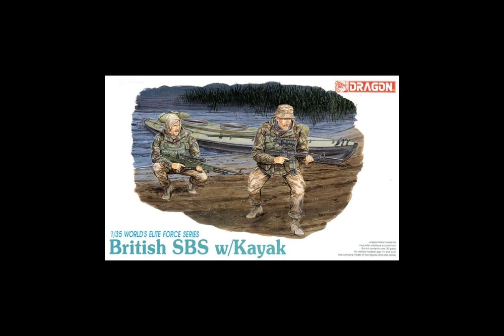 Dragon Models 3023 1/35 British SBS Soldiers (2) w/Kayak