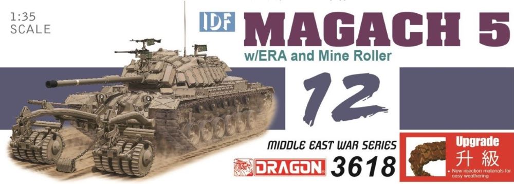 Dragon Models 3618 1/35 IDF Magach 5 Main Battle Tank w/ERA and Mine Roller