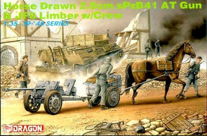 Dragon Model 6079 1/35 Horse Drawn 2.8cm sPzB41 AT Gun & JF8 Limber Wagon w/Crew (Re-Issue)