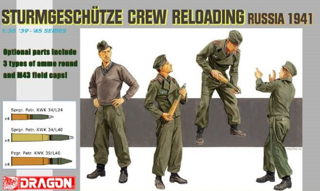 Dragon Models 6192 1/35 Sturmgeschutze Crew Reloading Russia 1941 (4)