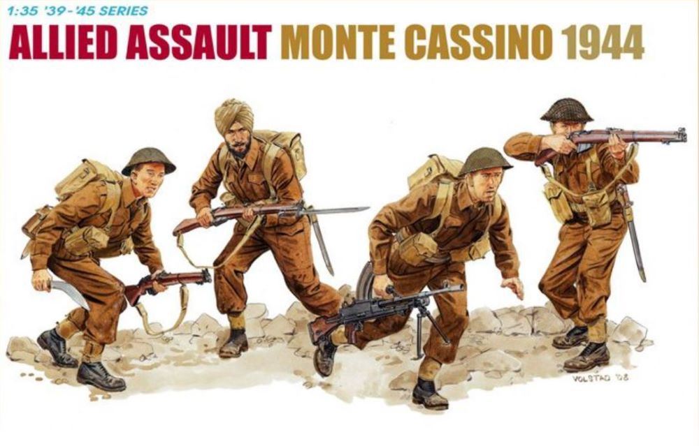 Dragon Models 6515 1/35 Allied Assault Soldiers Monte Cassino 1944 (4) (Re-Issue)