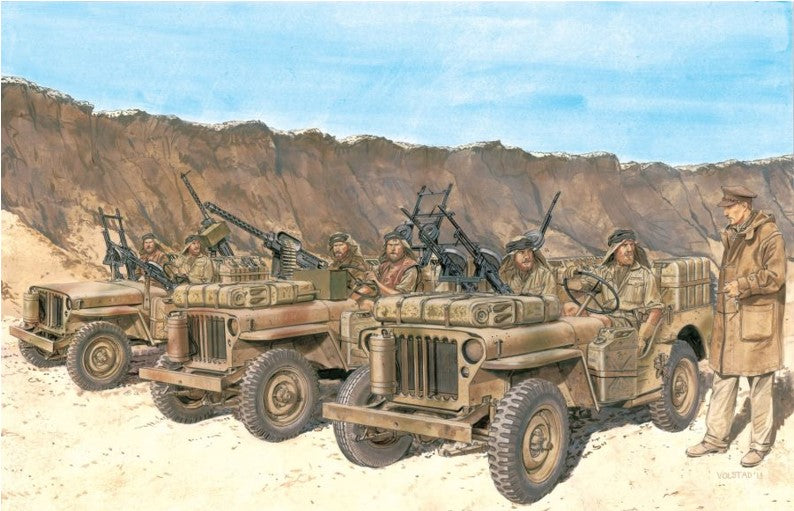 Dragon Models 6682 1/35 SAS Commander & Truck Crews North Africa 1942 (7) (Ltd Production)