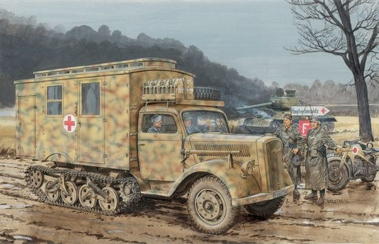Dragon Models 6766 1/35 SdKfz 3 Maultier Ambulance w/4 Medical Team