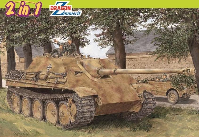 Dragon Models 6846 1/35 Jagdpanther SdKfz 173 Ausf G1 Early/Late Production Tank w/Zimmerit (2 in 1) (Premium Edition)