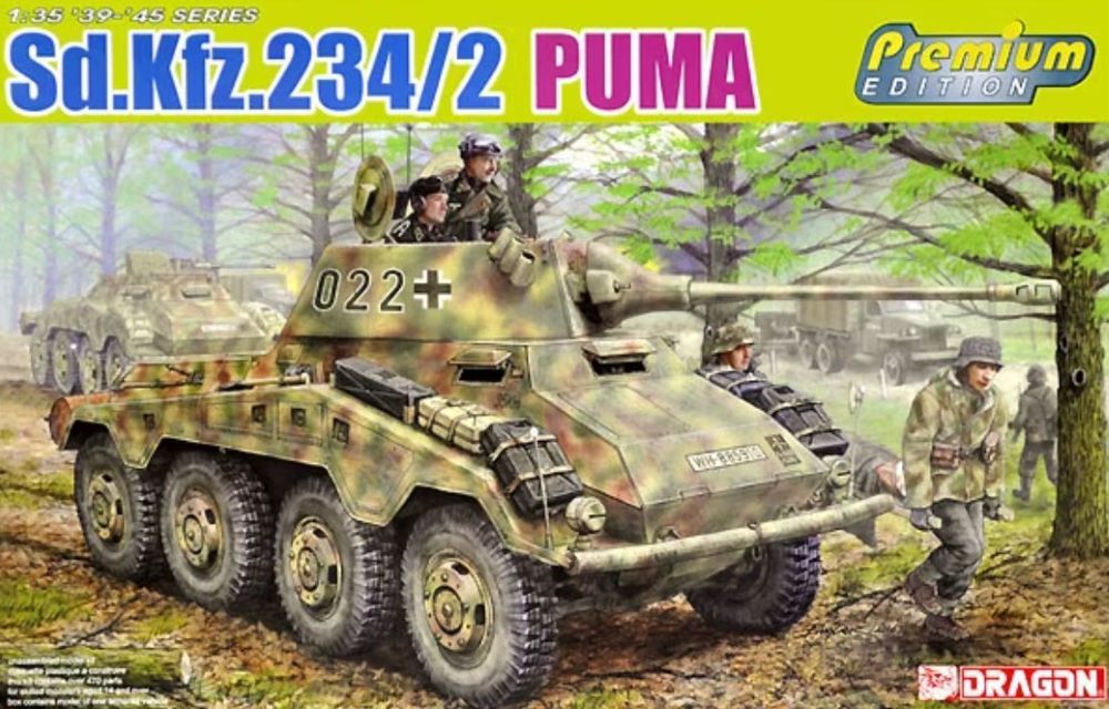 Dragon Models 6943 1/35 SdKfz 234/2 Puma Armored Vehicle (Premium Edition) (Re-Issue)