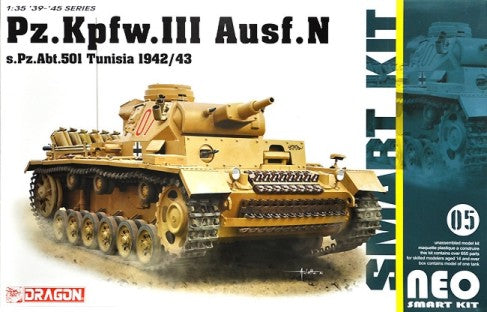 Dragon Models 6956 1/35 PzKpfw III Ausf N sPz Abt501 Tank Tunisia 1942-43