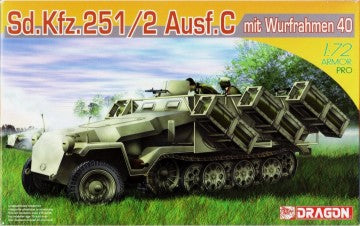 Dragon Models 7306 1/72 SdKfz 251 Ausf C Halftrack w/Wurfrahmen (Throwing Frame) 40 Launcher