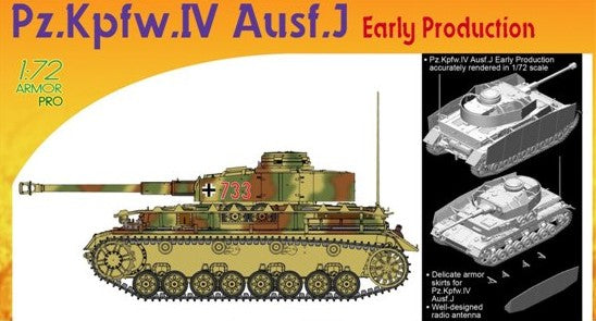 Dragon Models 7409 1/72 PzKpfw IV Ausf J Early Production Tank