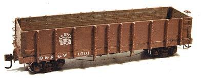 Durango Press 112 HOn3 Scale HOn3 High-Side Gondola -- Denver & Rio Grande Western