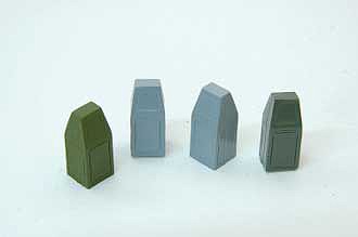 Durango Press 129 HO Scale Street Trash Cans -- Unpainted Metal Castings pkg(4)