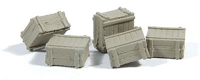 Durango Press 136 HO Scale Medium Square Crate (Cast Metal) -- Unpainted pkg(5)