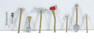 Durango Press 139 HO Scale Assorted Tools -- Mixed, Unpainted pkg(8)