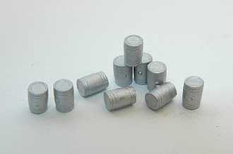 Durango Press 145 HO Scale Small Kegs -- Unpainted Metal Castings pkg(10)