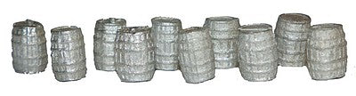 Durango Press 147 HO Scale Wood Flour Barrels - Kit -- Unpainted pkg(10)