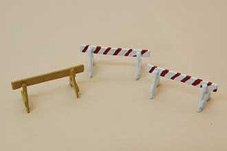 Durango Press 153 HO Scale Barricades -- Unpainted Metal Castings pkg(3)