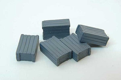 Durango Press 157 HO Scale Unpainted Metal Castings -- Large Packing Case Crates pkg(5)
