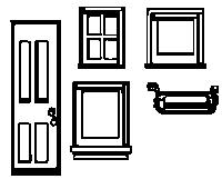 Durango Press 16 HOn3 Scale Caboose Parts -- Windows, Doors & Steps