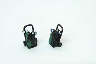 Durango Press 215 HO Scale Welding Tanks and Carts -- Unpainted Metal Castings pkg(2)