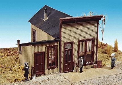 Durango Press 56 HO Scale The Newspaper Office Kit -- 3-5/8 x 3-1/2" 9.2 x 9cm