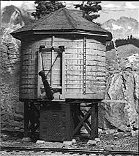 Durango Press 59 HO Scale Denver & Rio Grande Western Water Tower HOn3 - Kit -- 4-1/4 x 4-1/2" 10.8 x 11.4cm