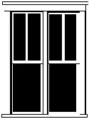 Durango Press 61 HO Scale Plastic Double-Hung Windows -- Double pkg(2)