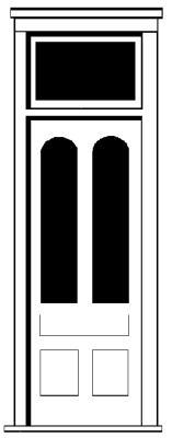 Durango Press 62 HO Scale Plastic Doors -- With Transom