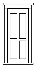 Durango Press 63 HO Scale Plastic Doors -- Four Panel