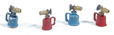 Durango Press 74 HO Scale Kerosene-Style Blow Torch (Cast Metal) -- Unpainted pkg(4)