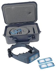 Donegan Optical 400 All Scale OptiVISOR Professional Series Set -- Includes OptiVISOR, 6 Lenses, OptiLOUPE, VisorLIGHT & Case