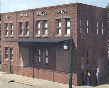 Design Preservation Models 10600 HO Scale Laube's Linen Mill - Kit - Woodland Scenics DPM Landmark Structures(R) -- 100 Series - 6-3/4 x 3-1/4" 17.2 x 8.4cm