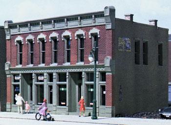 Design Preservation Models 12000 HO Scale Front Street Building - Woodland Scenics DPM Landmark Structures(R) -- Kit - 5-3/4 x 4" 14.7 x 10.2cm
